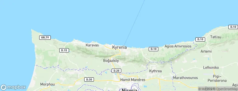 Kyrenia, Cyprus Map