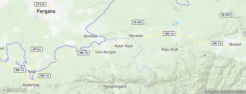 Kzyl-Kiya, Kyrgyzstan Map