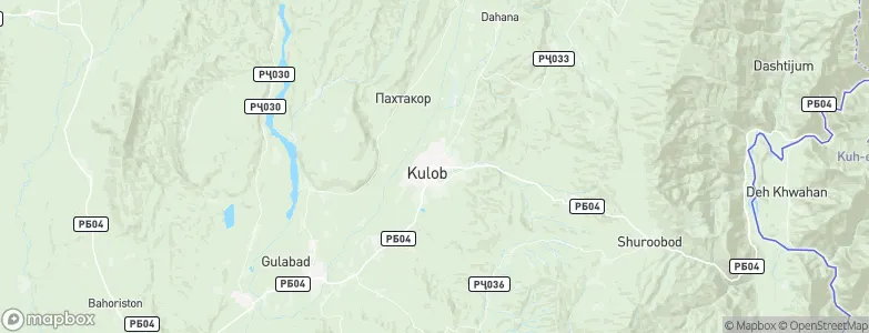 Kŭlob, Tajikistan Map