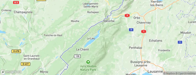 L'Abbaye, Switzerland Map