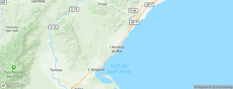 l'Ametlla de Mar, Spain Map