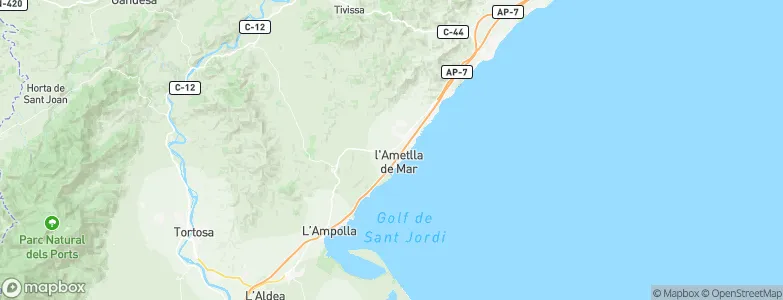 l'Ametlla de Mar, Spain Map