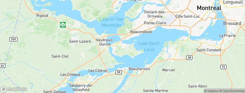 L'Ile Perrot, Canada Map