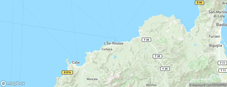 L'Île-Rousse, France Map