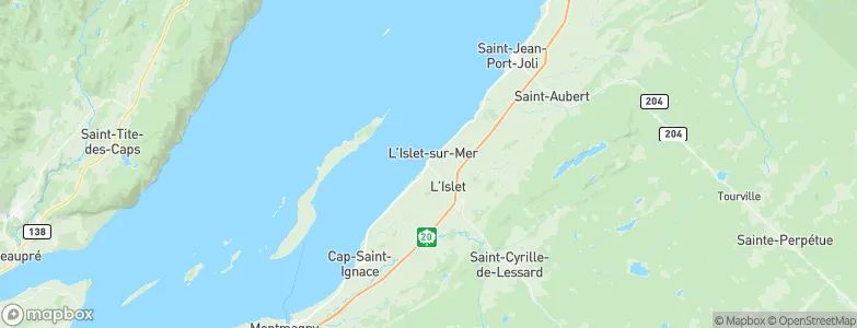 L'Islet, Canada Map