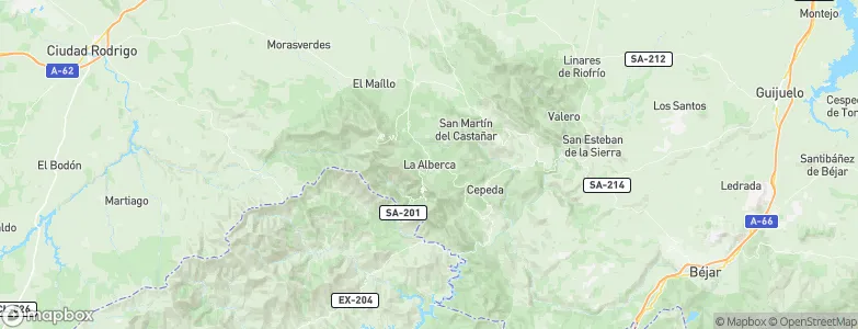 La Alberca, Spain Map