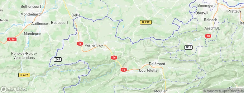 La Baroche, Switzerland Map