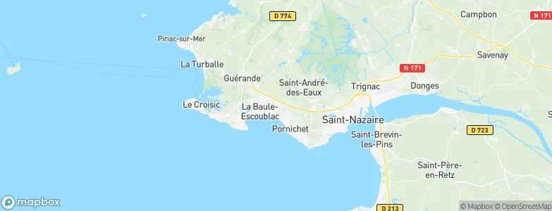 La Baule-Escoublac, France Map