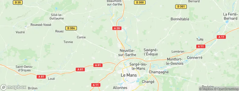 La Bazoge, France Map