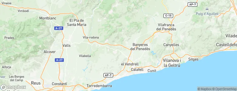 la Bisbal del Penedès, Spain Map