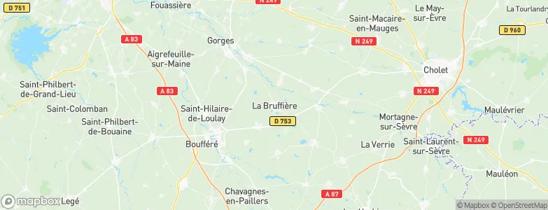 La Bruffière, France Map