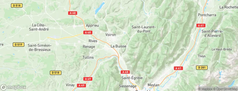 La Buisse, France Map