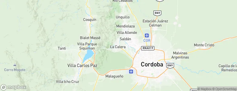 La Calera, Argentina Map