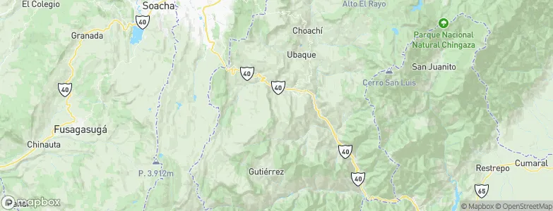 La Calera, Colombia Map