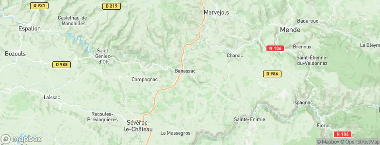 La Canourgue, France Map