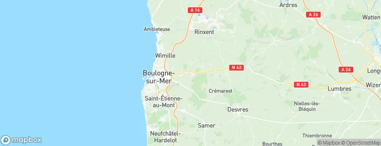 La Capelle-lès-Boulogne, France Map