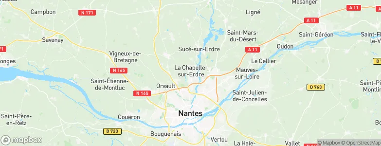 La Chapelle-sur-Erdre, France Map