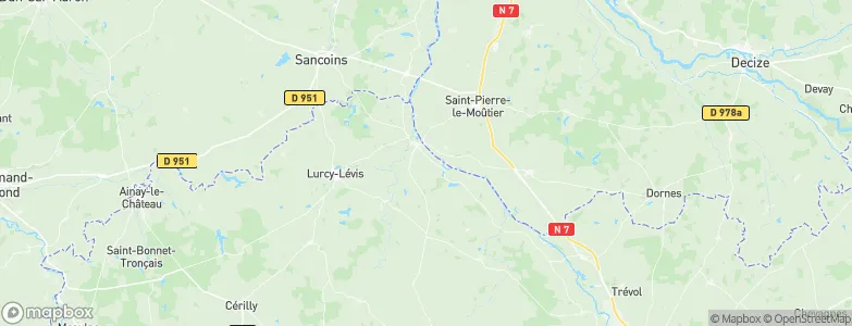 La Charnée, France Map