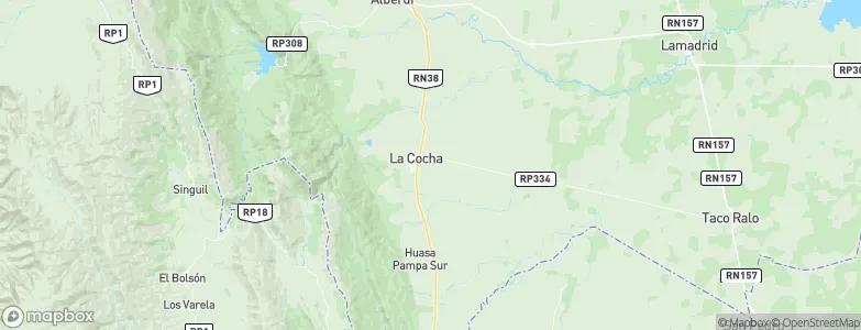 La Cocha, Argentina Map