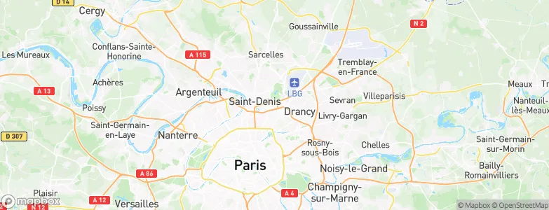 La Courneuve, France Map