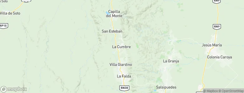 La Cumbre, Argentina Map