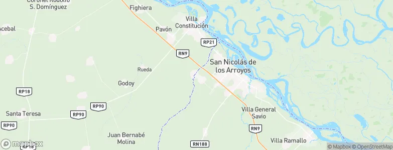 La Emilia, Argentina Map