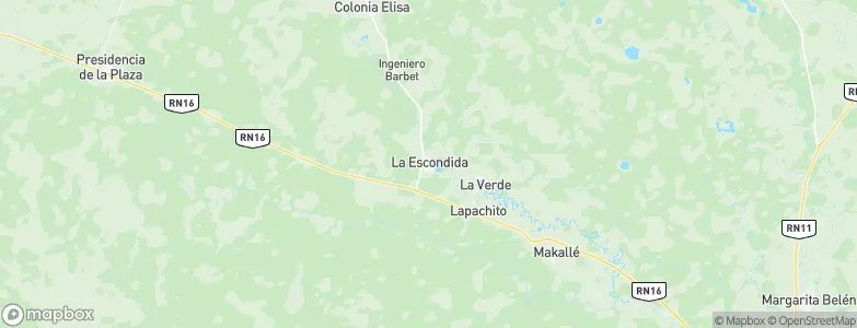 La Escondida, Argentina Map