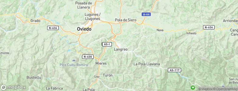 La Felguera, Spain Map
