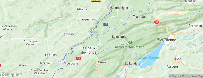 La Ferrière, Switzerland Map