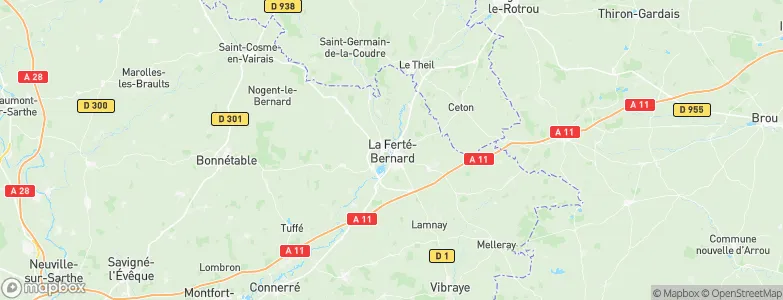La Ferté-Bernard, France Map