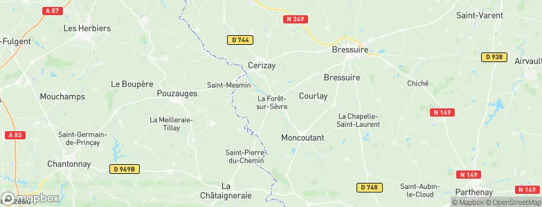 La Forêt-sur-Sèvre, France Map