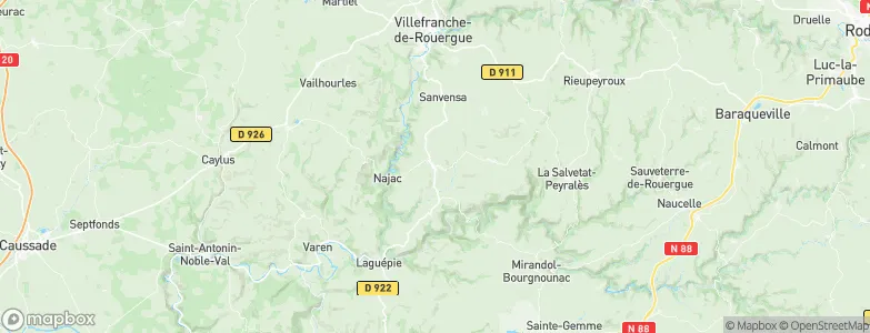 La Fouillade, France Map