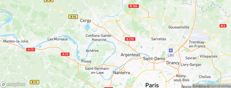 La Frette-sur-Seine, France Map
