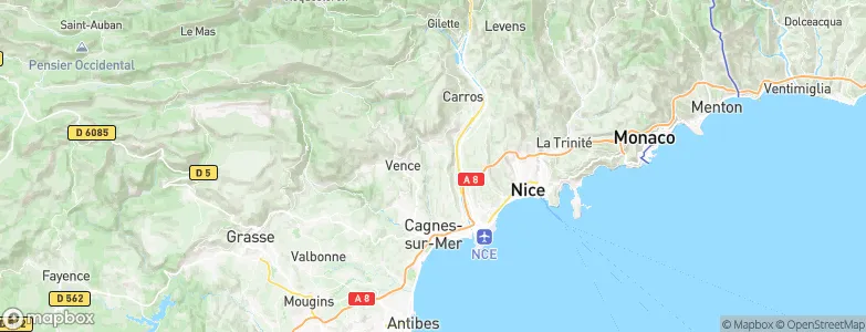 La Gaude, France Map