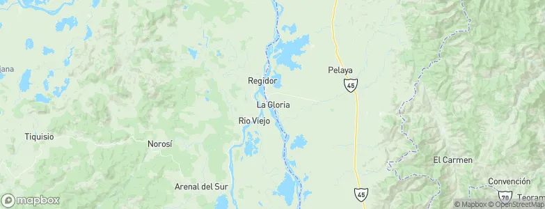 La Gloria, Colombia Map
