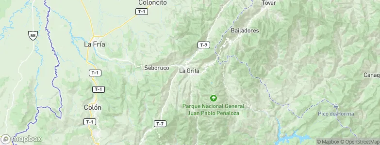 La Grita, Venezuela Map