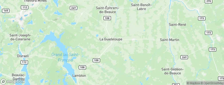 La Guadeloupe, Canada Map