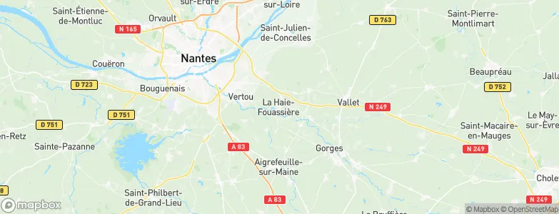La Haie-Fouassière, France Map