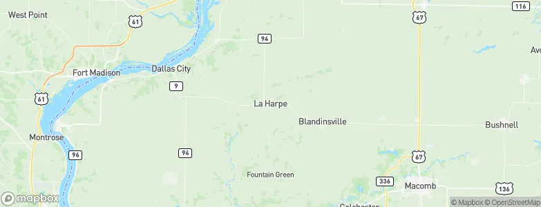 La Harpe, United States Map