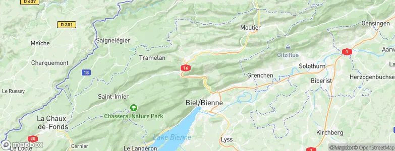 La Heutte, Switzerland Map