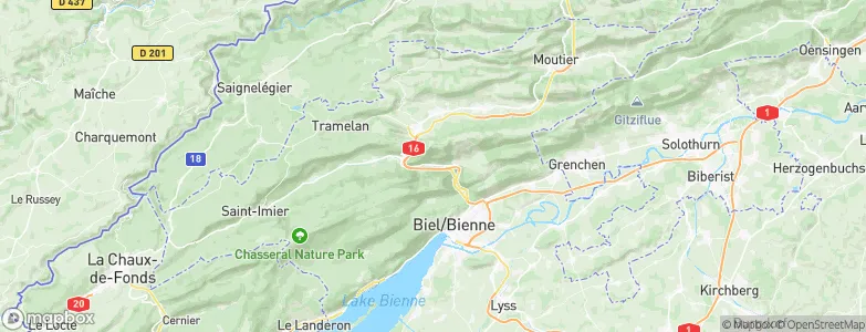 La Heutte, Switzerland Map