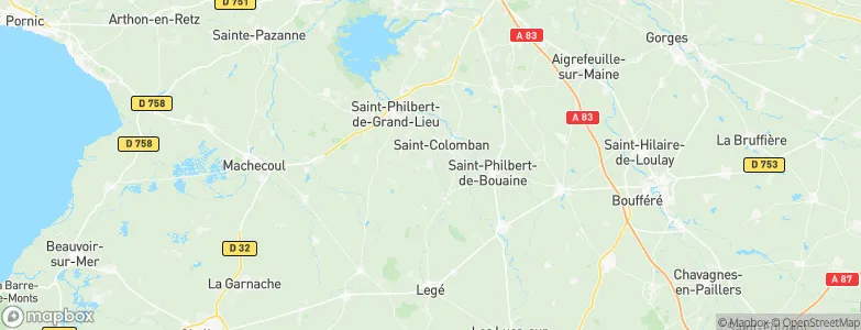 La Limouzinière, France Map