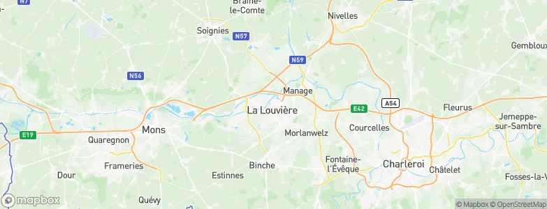 La Louvière, Belgium Map