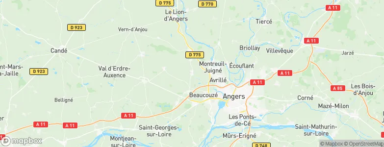 La Meignanne, France Map