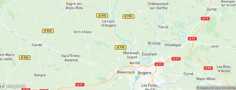 La Membrolle-sur-Longuenée, France Map