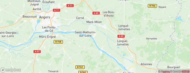 La Ménitré, France Map
