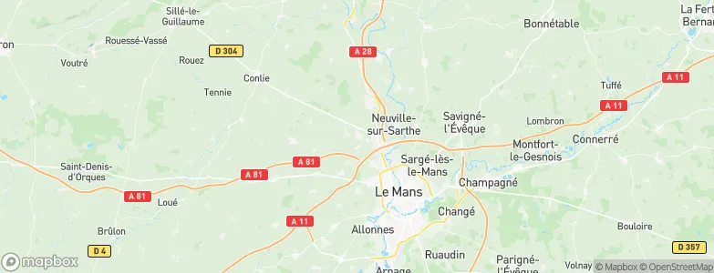 La Milesse, France Map