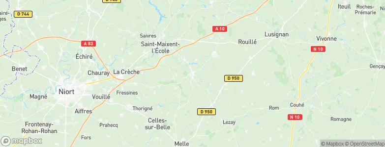 La Mothe-Saint-Héray, France Map