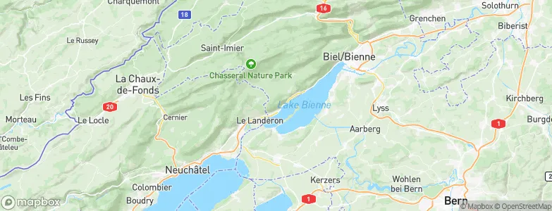 La Neuveville, Switzerland Map