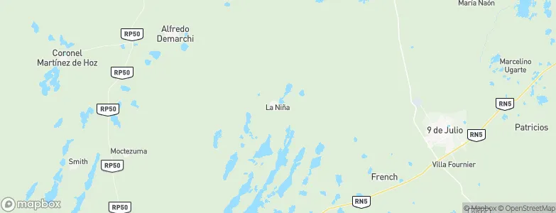 La Niña, Argentina Map